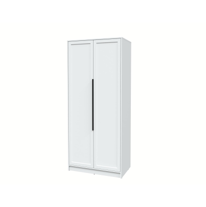 Шкаф распашной Тренд КТ-Ш2 (Белый платинум ЛДСП/ Белый ЛМДФ) Ш918 В2128 Г547 Шкаф распашной Тренд КТ-Ш2 (Белый платинум ЛДСП/ Белый ЛМДФ) Ш918 В2128 Г547